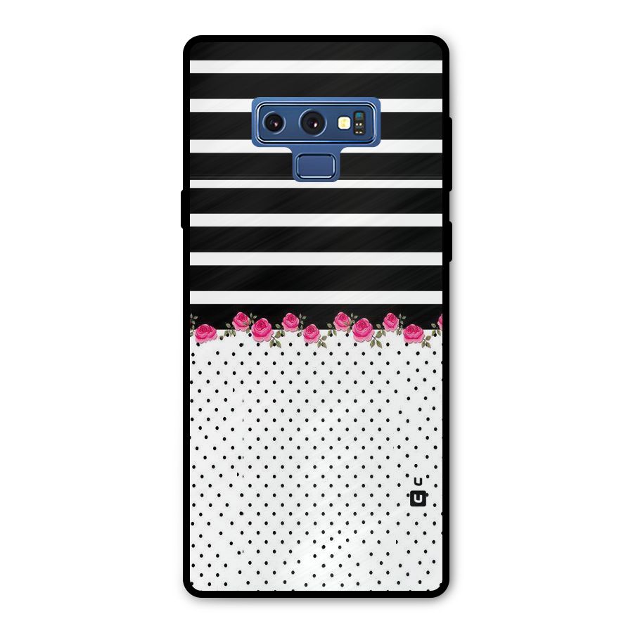 Classic Polka Stripes Metal Back Case for Galaxy Note 9