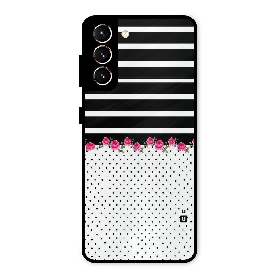 Classic Polka Stripes Metal Back Case for Galaxy S21 5G