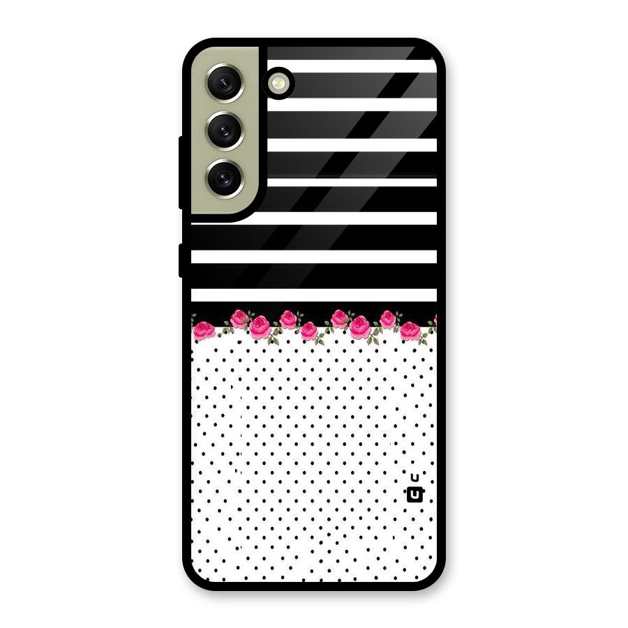 Classic Polka Stripes Metal Back Case for Galaxy S21 FE 5G (2023)