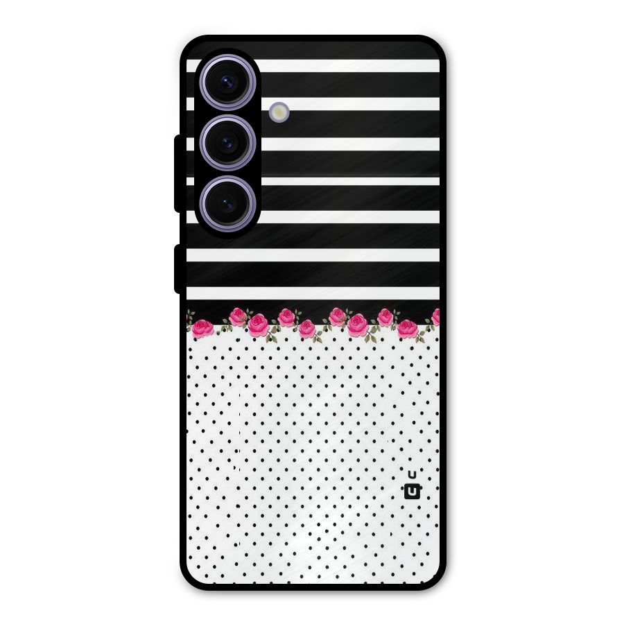 Classic Polka Stripes Metal Back Case for Galaxy S24