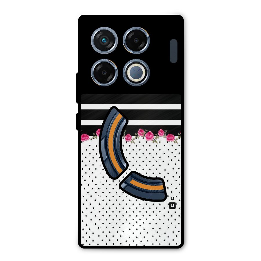 Classic Polka Stripes Metal Back Case for Infinix GT 20 Pro