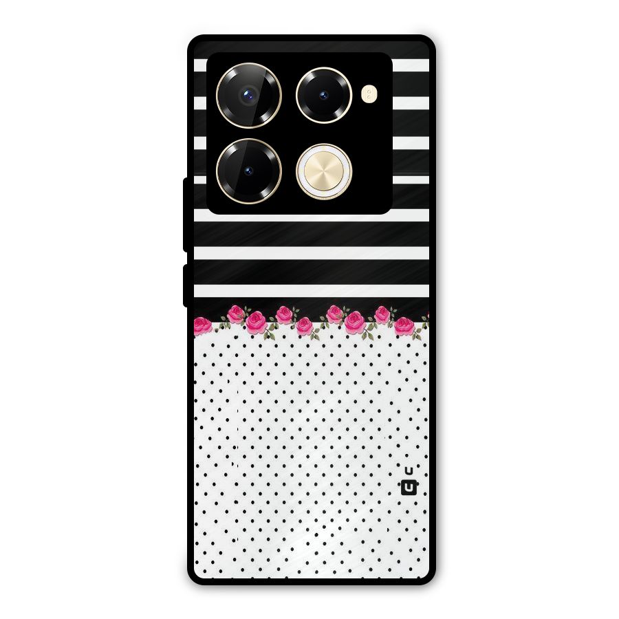 Classic Polka Stripes Metal Back Case for Infinix Note 40 Pro Plus