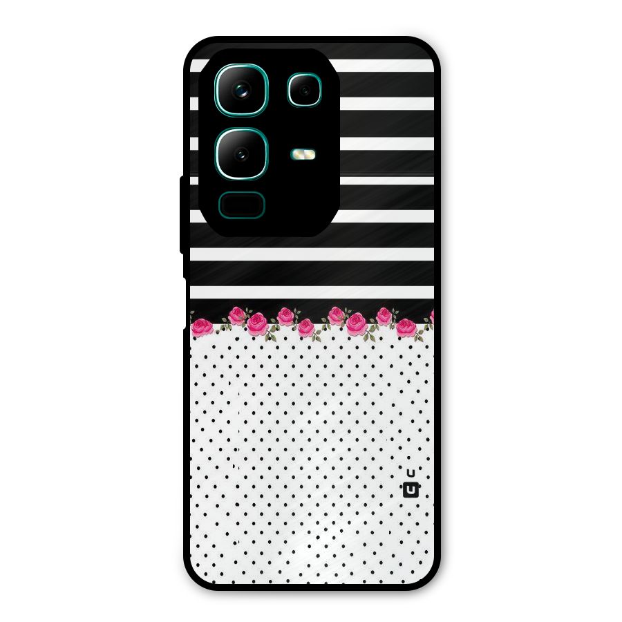 Classic Polka Stripes Metal Back Case for Infinix Note 50x