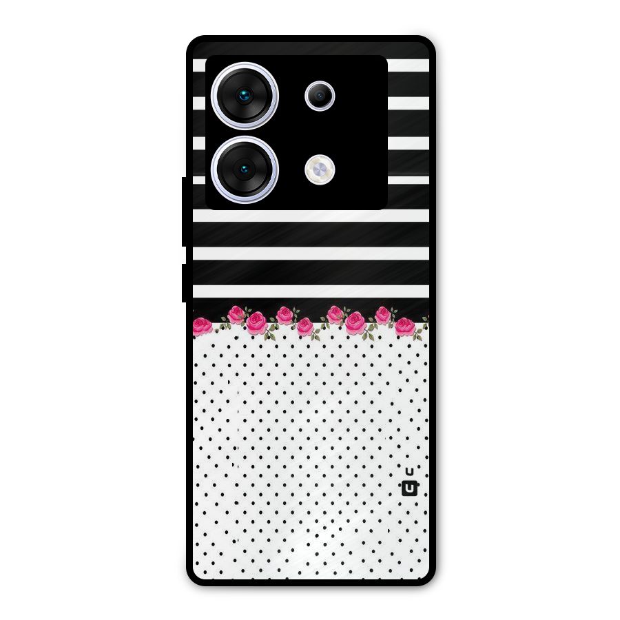 Classic Polka Stripes Metal Back Case for Infinix Zero 30 5G