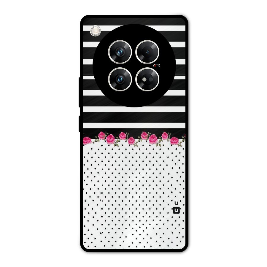 Classic Polka Stripes Metal Back Case for Infinix Zero 40 5G