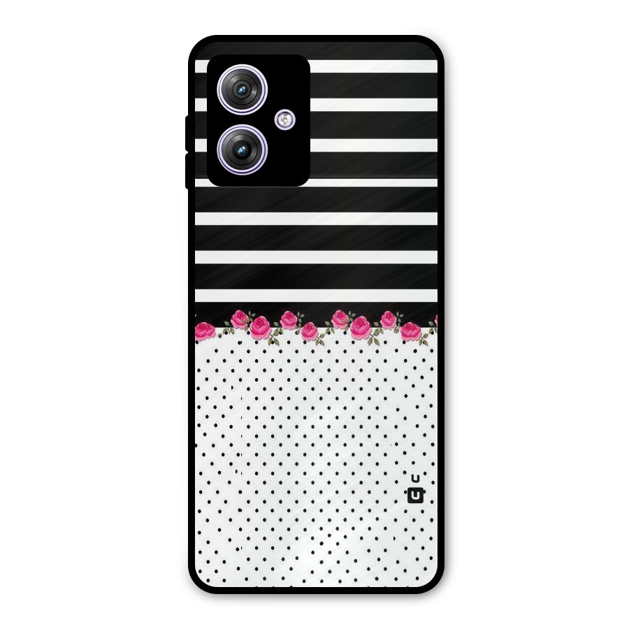 Classic Polka Stripes Metal Back Case for Moto G64