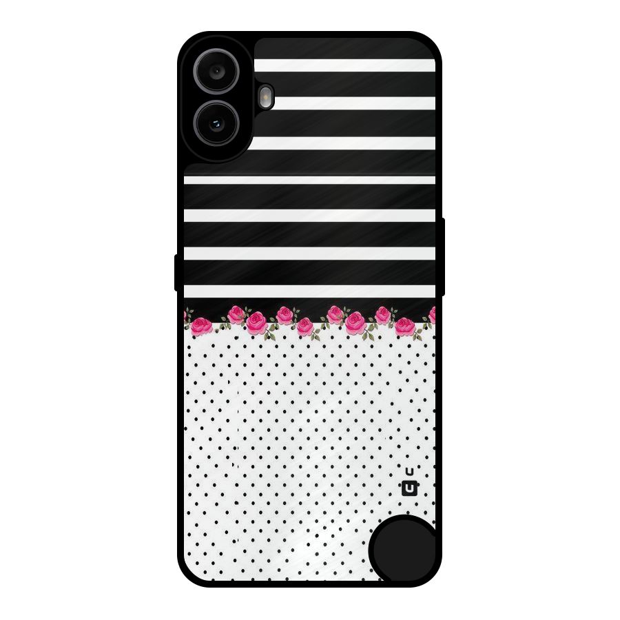 Classic Polka Stripes Metal Back Case for Nothing CMF Phone 1