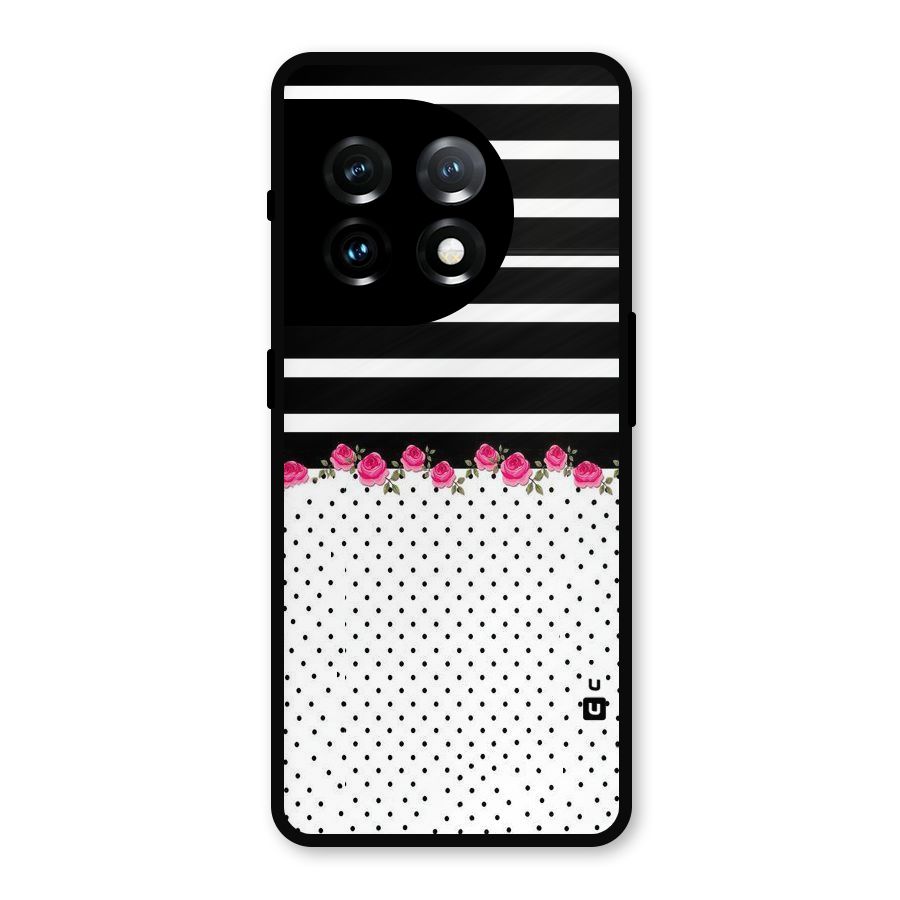Classic Polka Stripes Metal Back Case for OnePlus 11