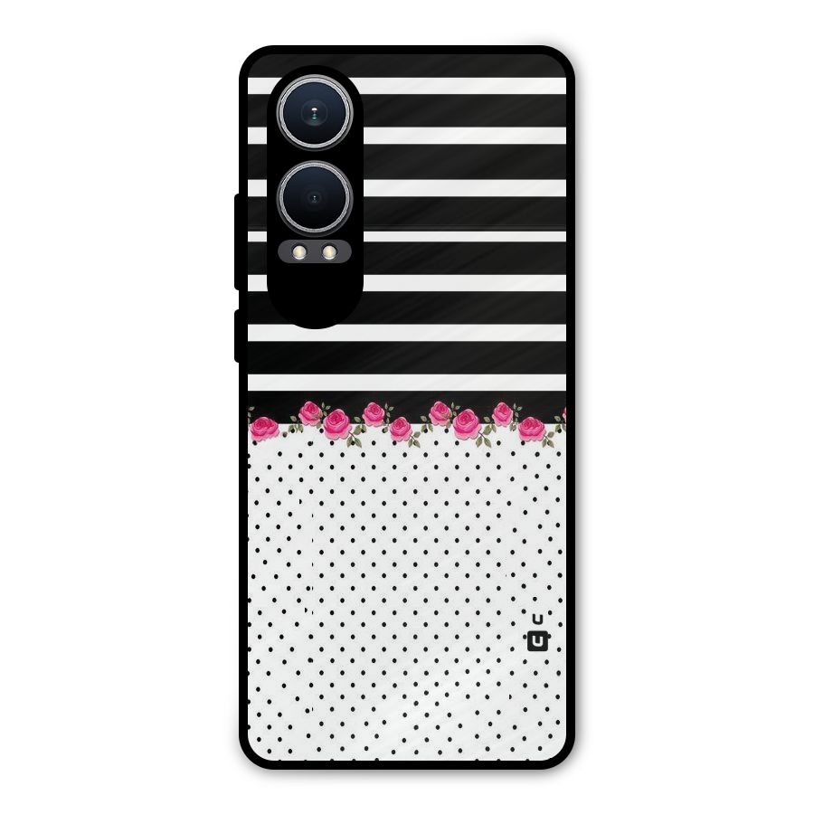 Classic Polka Stripes Metal Back Case for OnePlus Nord CE4 Lite