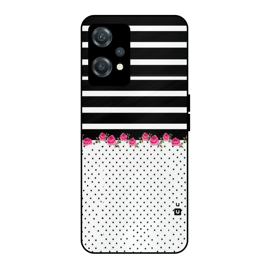 Classic Polka Stripes Metal Back Case for OnePlus Nord CE 2 Lite 5G