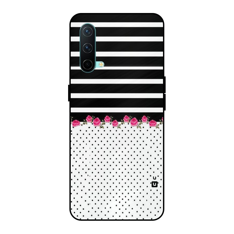 Classic Polka Stripes Metal Back Case for OnePlus Nord CE 5G