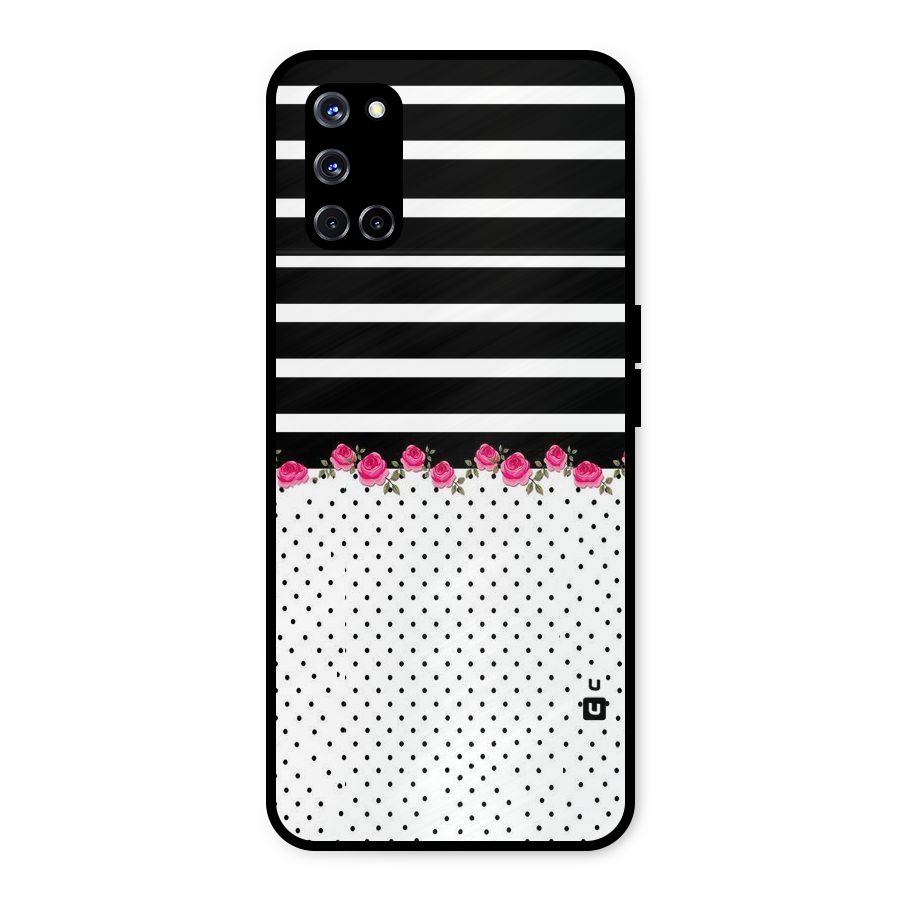Classic Polka Stripes Metal Back Case for Oppo A52
