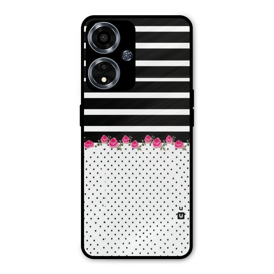 Classic Polka Stripes Metal Back Case for Oppo A59