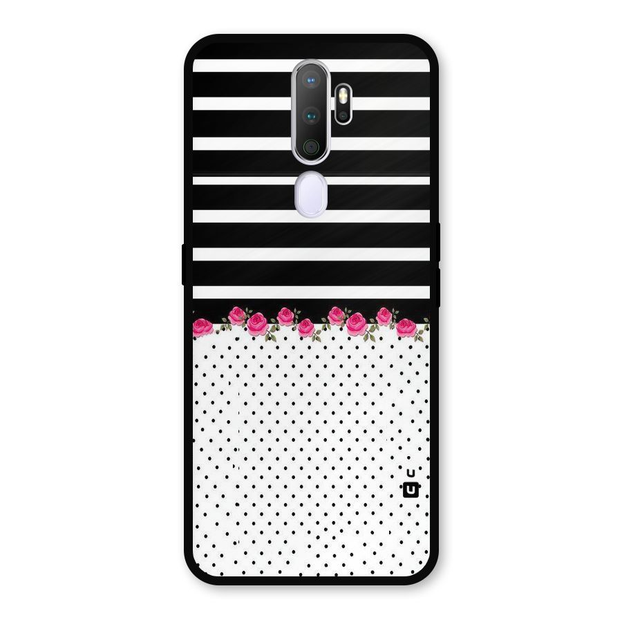 Classic Polka Stripes Metal Back Case for Oppo A5 (2020)