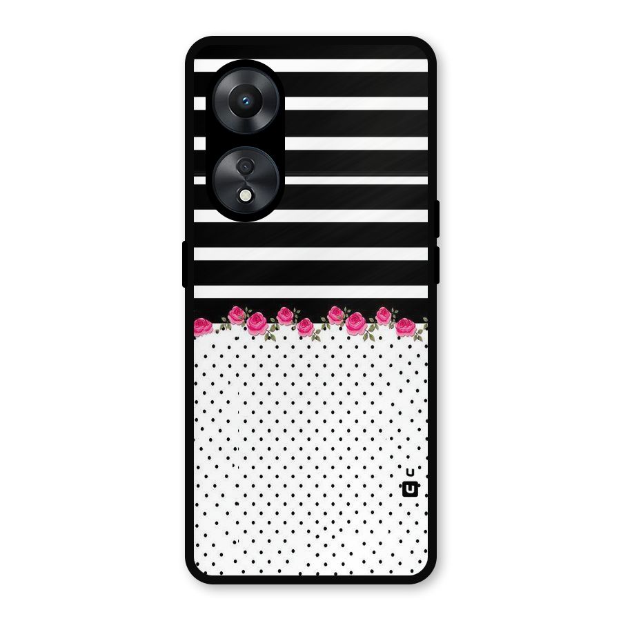 Classic Polka Stripes Metal Back Case for Oppo A78
