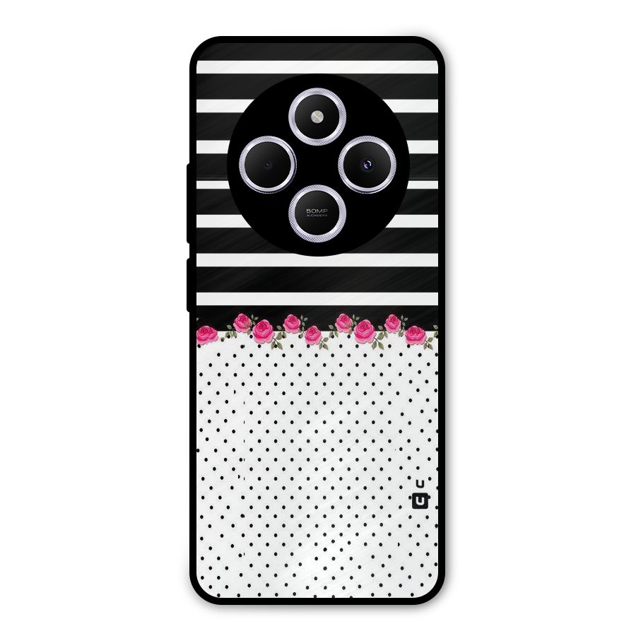 Classic Polka Stripes Metal Back Case for Poco M7