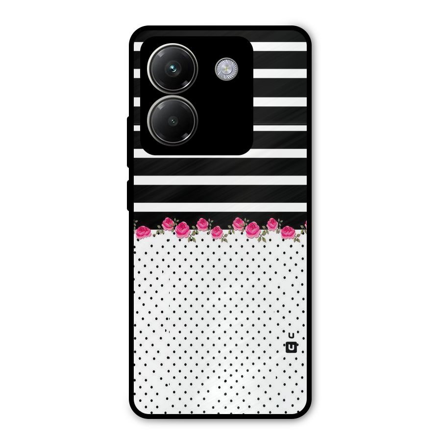 Classic Polka Stripes Metal Back Case for Poco M7 Pro 5G