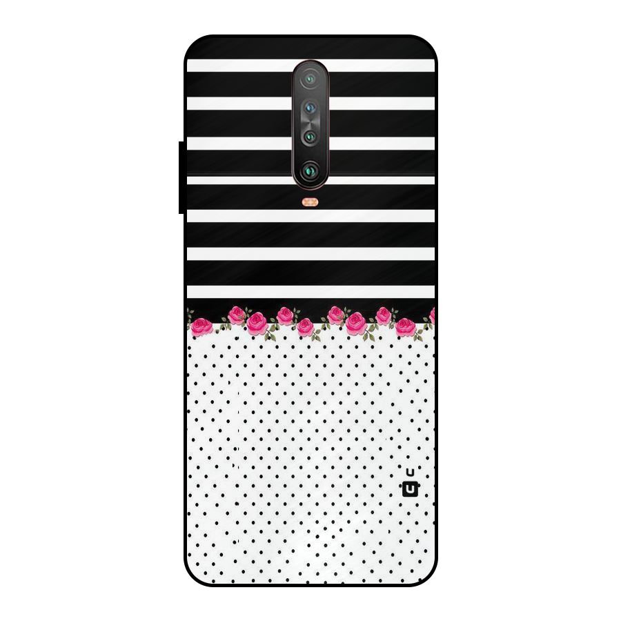 Classic Polka Stripes Metal Back Case for Poco X2