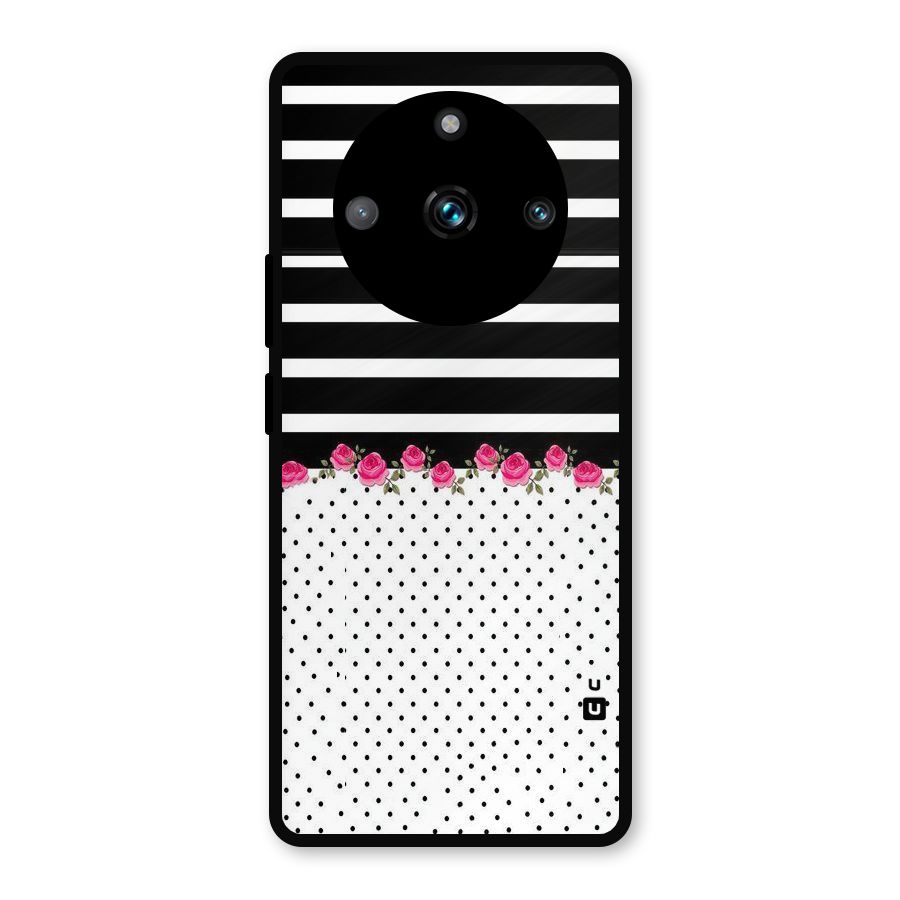 Classic Polka Stripes Metal Back Case for Realme 11 Pro Plus