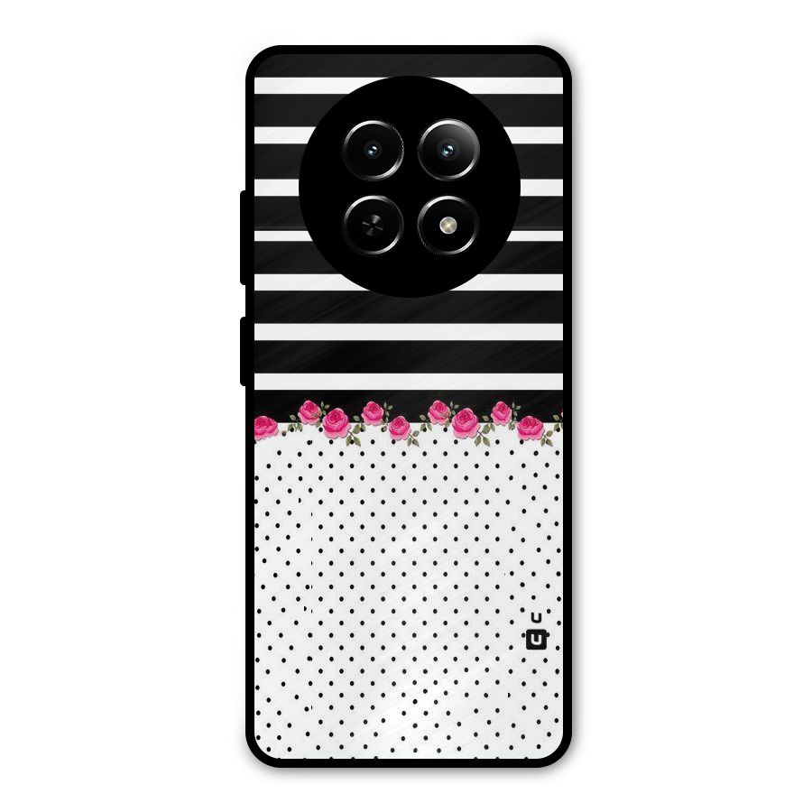 Classic Polka Stripes Metal Back Case for Realme 13