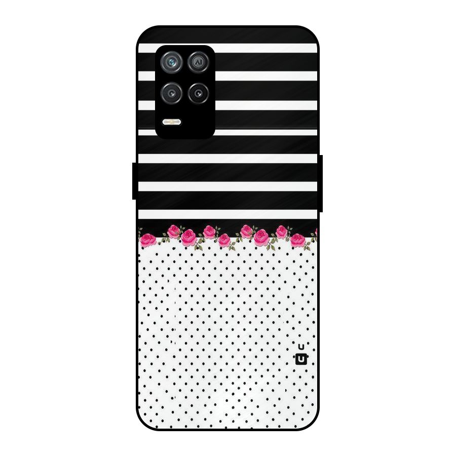 Classic Polka Stripes Metal Back Case for Realme 8s 5G