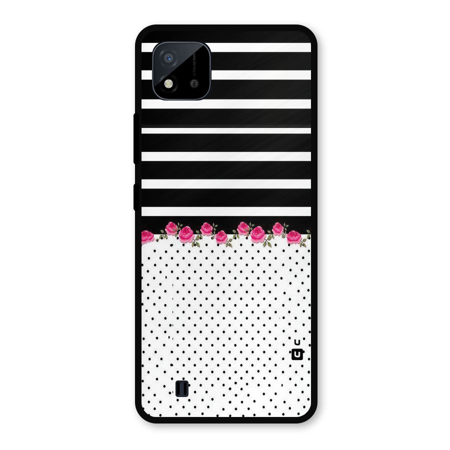 Classic Polka Stripes Metal Back Case for Realme C11 2021