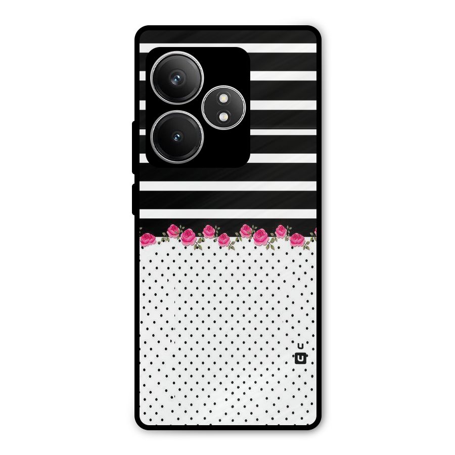 Classic Polka Stripes Metal Back Case for Realme GT 6T
