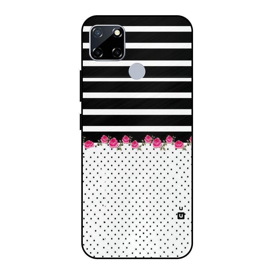Classic Polka Stripes Metal Back Case for Realme Narzo 20