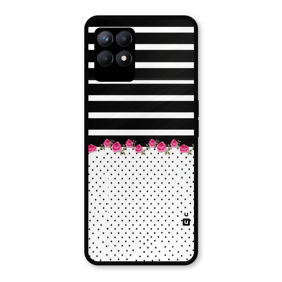 Classic Polka Stripes Metal Back Case for Realme Narzo 50