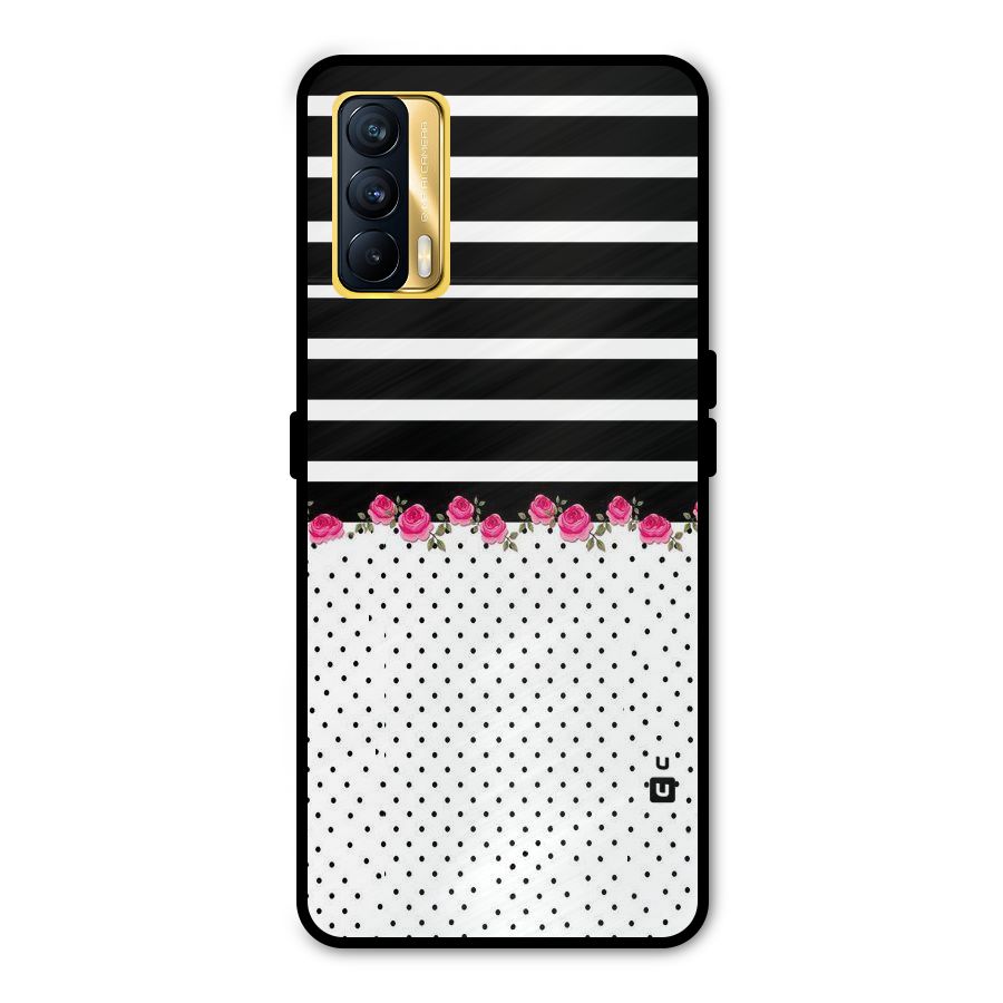 Classic Polka Stripes Metal Back Case for Realme X7