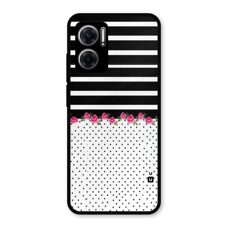 Classic Polka Stripes Metal Back Case for Redmi 11 Prime 5G