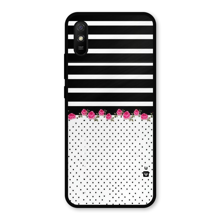 Classic Polka Stripes Metal Back Case for Redmi 9i