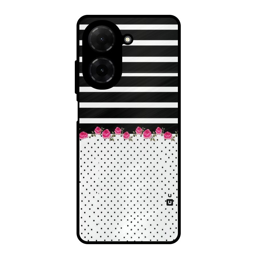 Classic Polka Stripes Metal Back Case for Redmi A5 4G