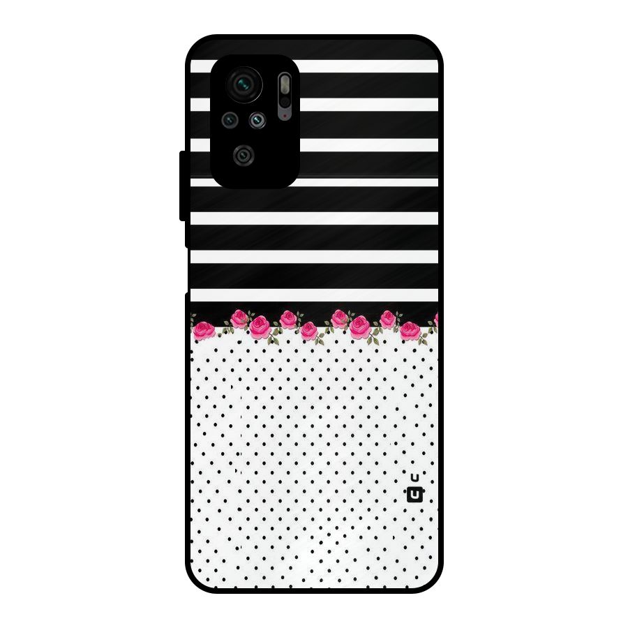Classic Polka Stripes Metal Back Case for Redmi Note 10S