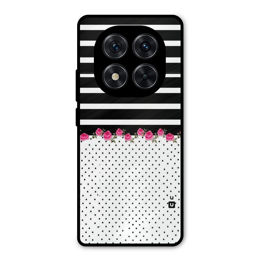 Classic Polka Stripes Metal Back Case for Redmi Note 14 Pro 5G