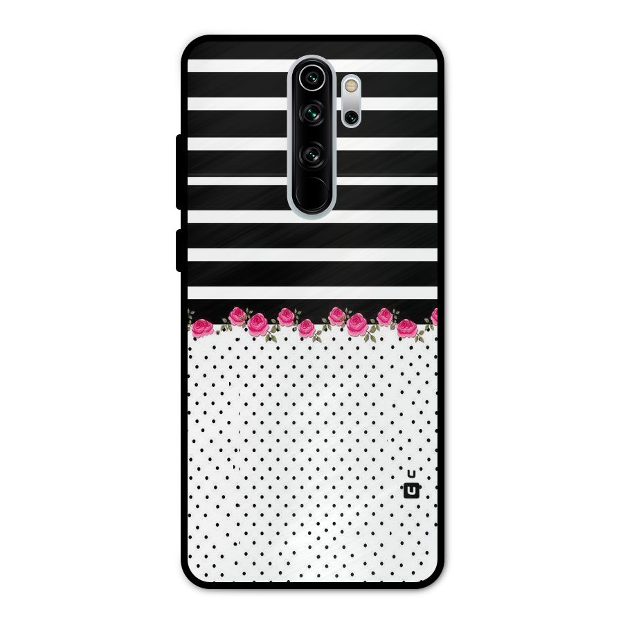 Classic Polka Stripes Metal Back Case for Redmi Note 8 Pro