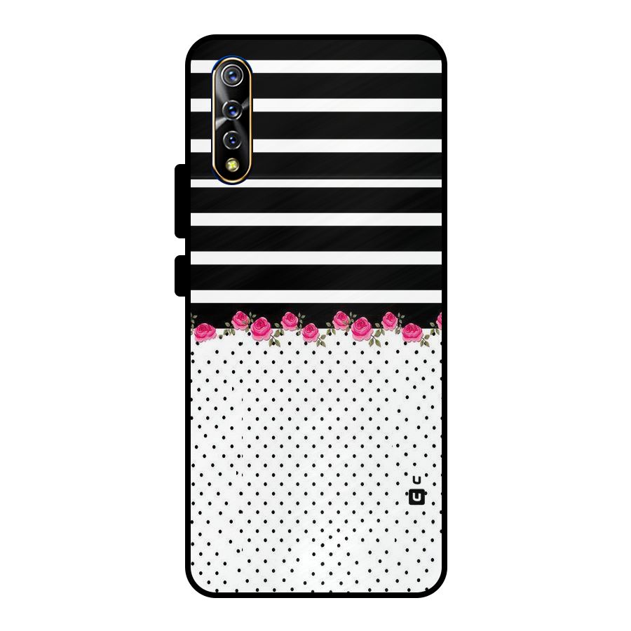 Classic Polka Stripes Metal Back Case for Vivo S1