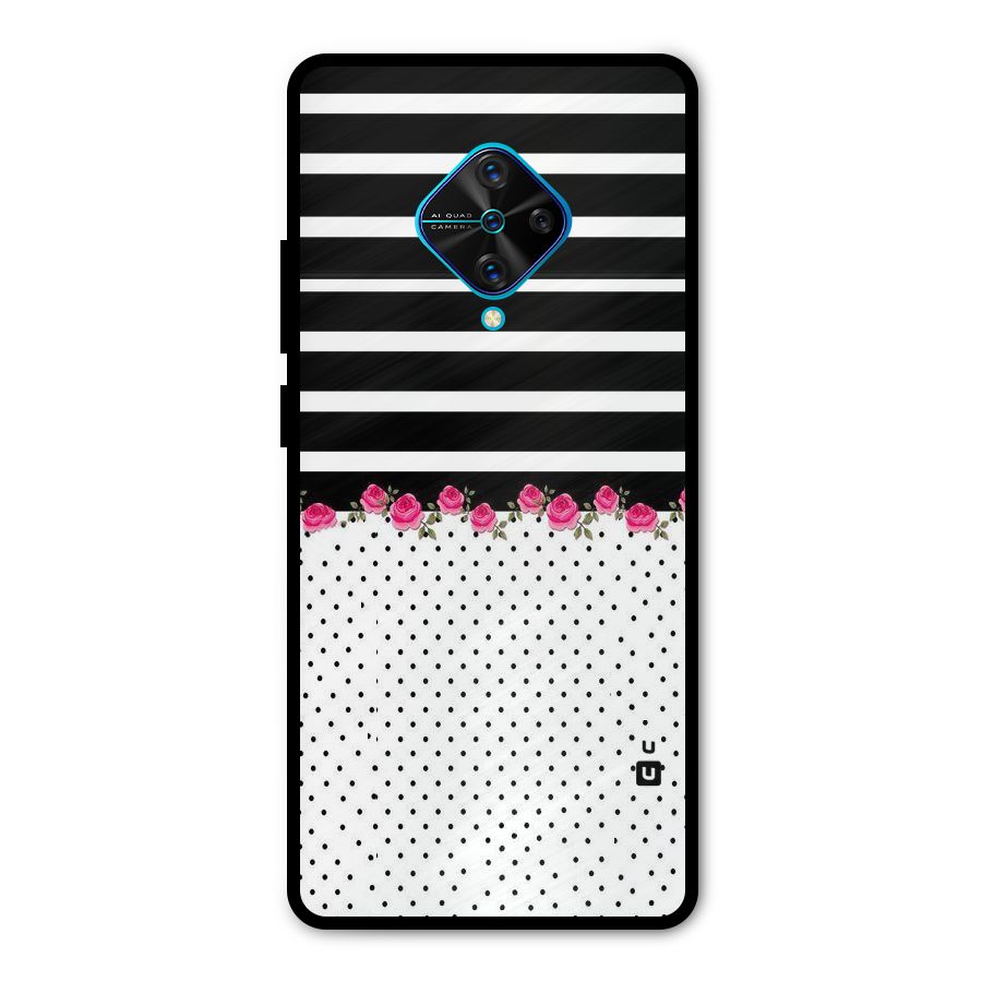 Classic Polka Stripes Metal Back Case for Vivo S1 Pro