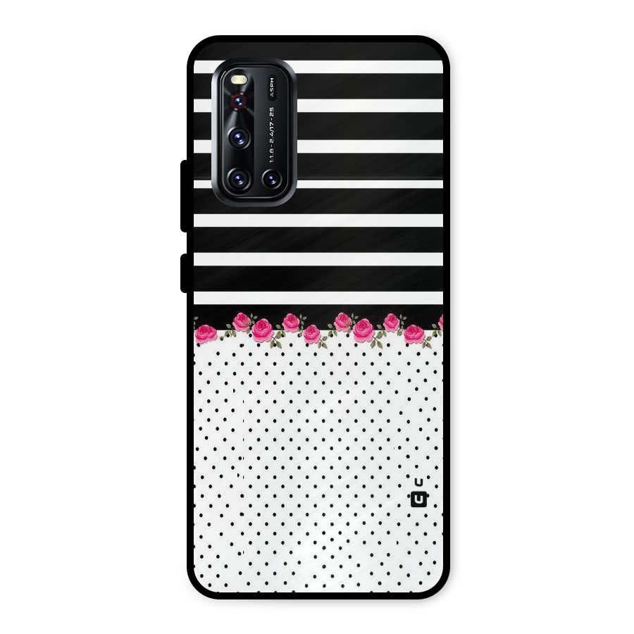 Classic Polka Stripes Metal Back Case for Vivo V19