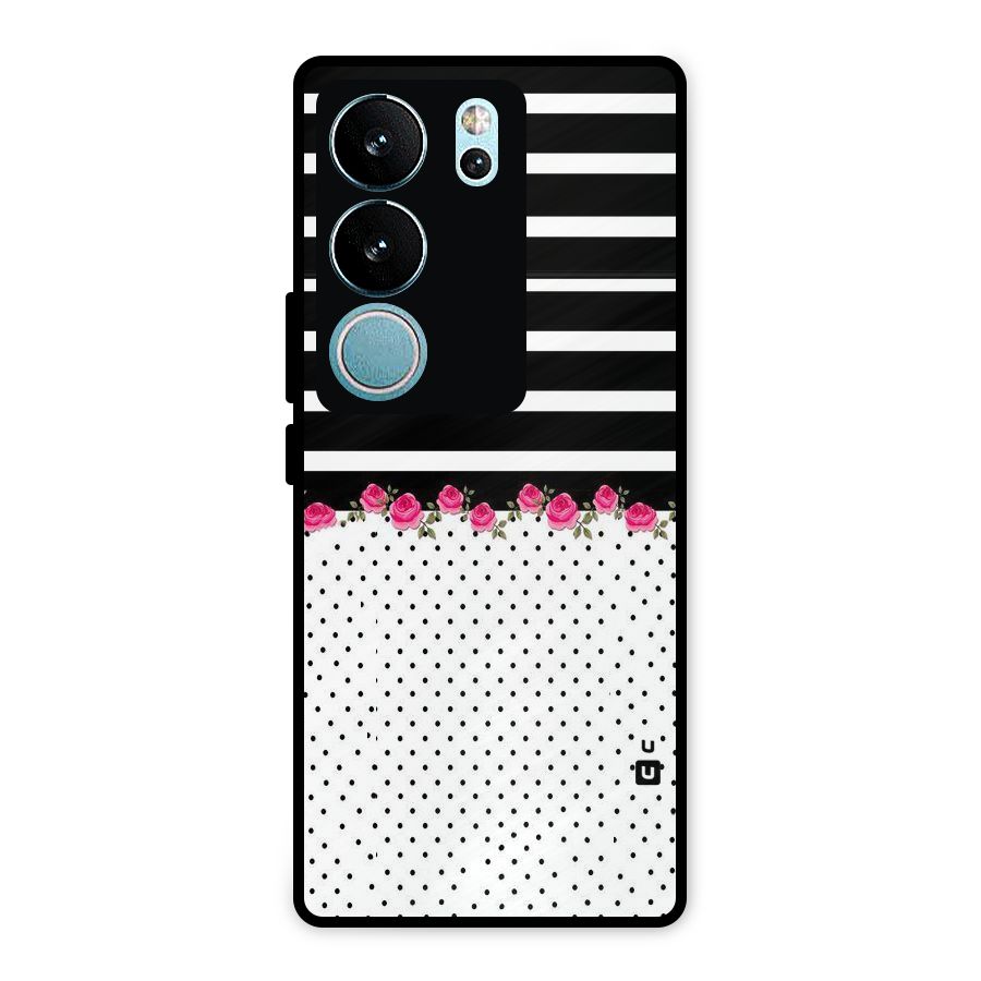 Classic Polka Stripes Metal Back Case for Vivo V29