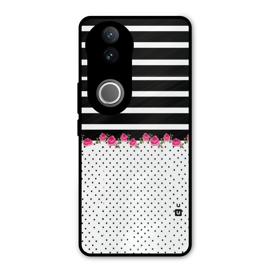 Classic Polka Stripes Metal Back Case for Vivo V50e