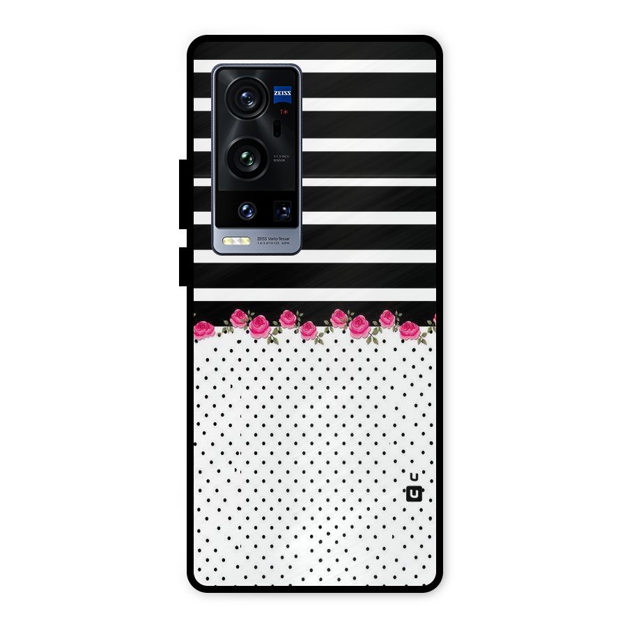 Classic Polka Stripes Metal Back Case for Vivo X60 Pro Plus