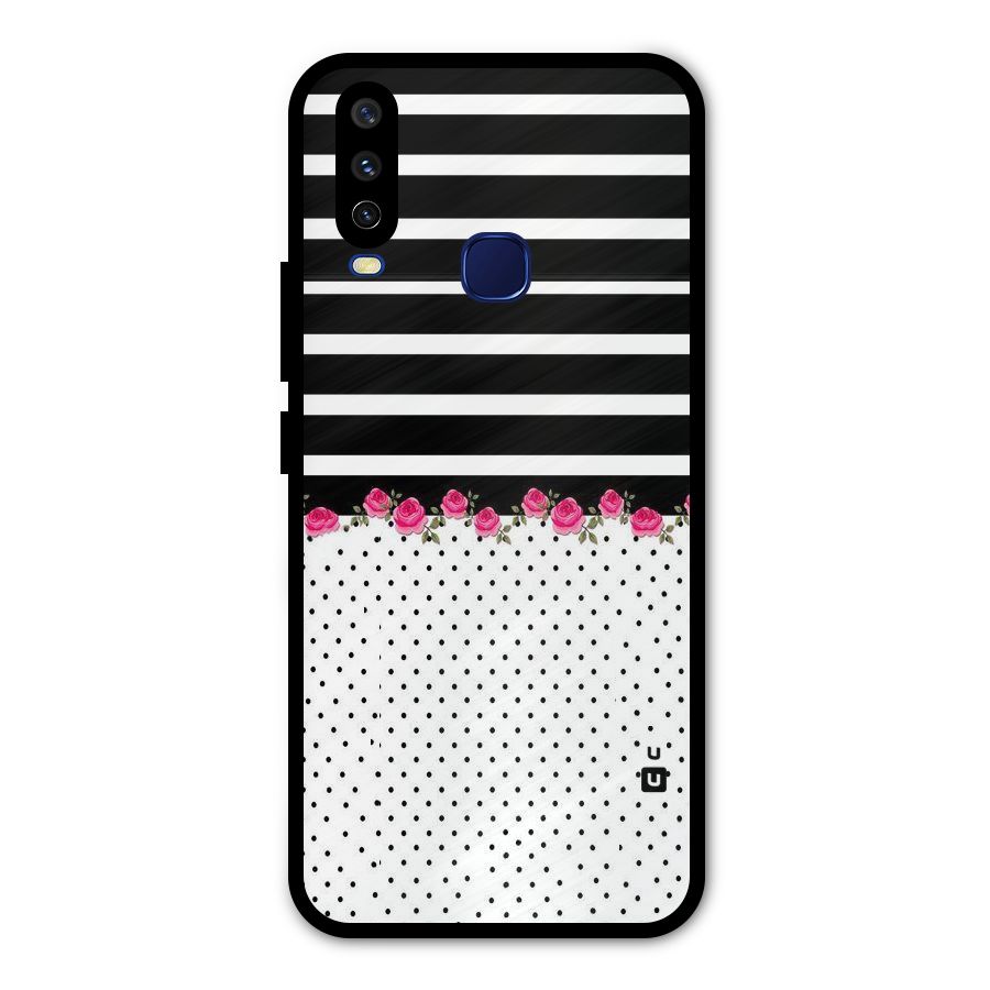 Classic Polka Stripes Metal Back Case for Vivo Y12