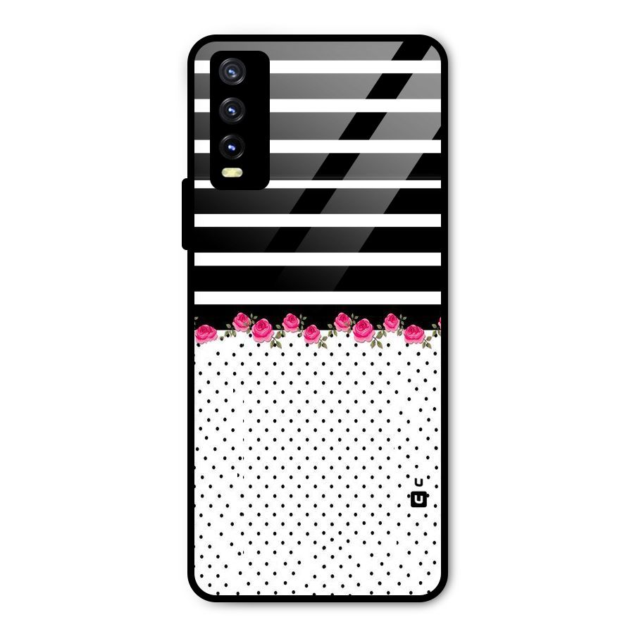 Classic Polka Stripes Metal Back Case for Vivo Y20