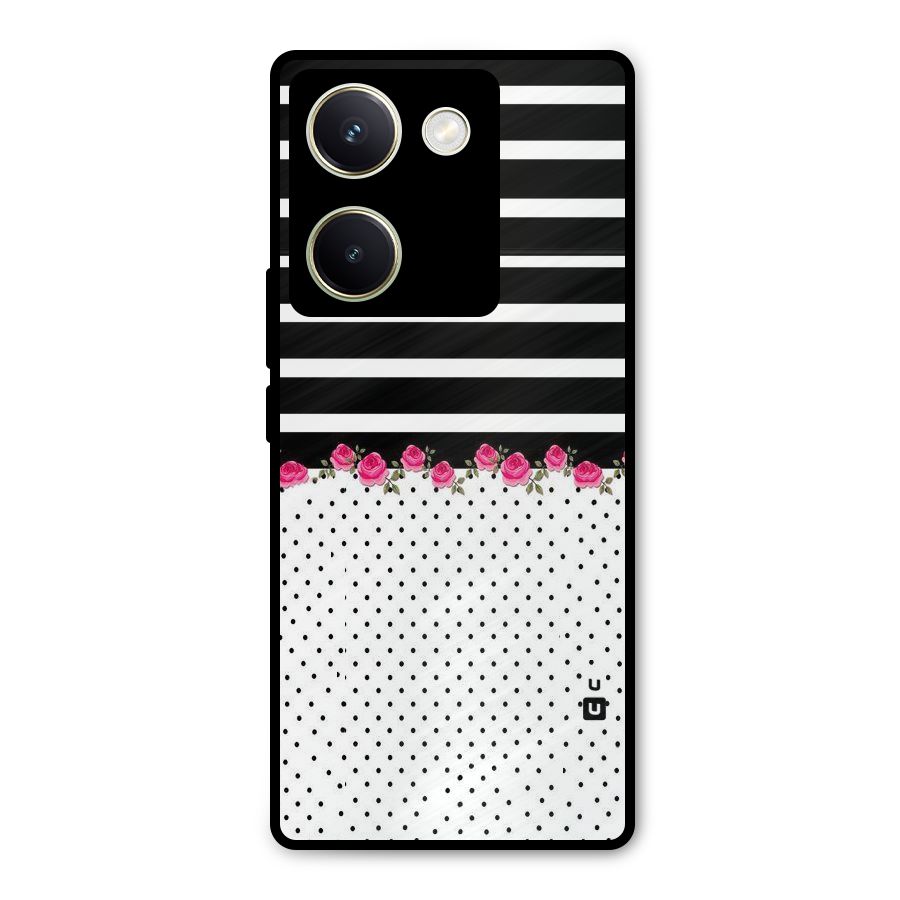 Classic Polka Stripes Metal Back Case for Vivo Y200 Pro