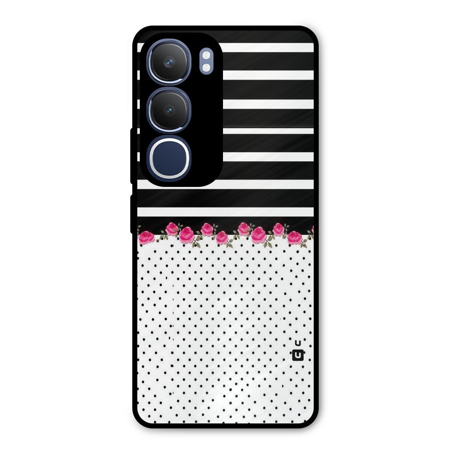 Classic Polka Stripes Metal Back Case for Vivo Y29