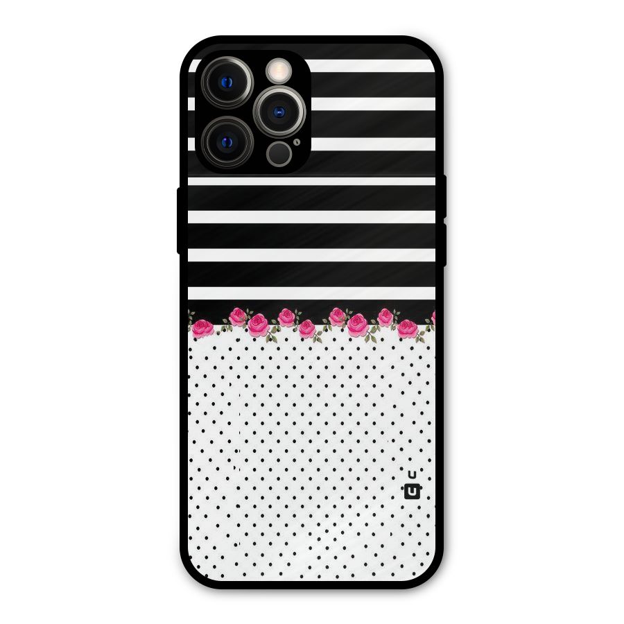 Classic Polka Stripes Metal Back Case for iPhone 12 Pro Max