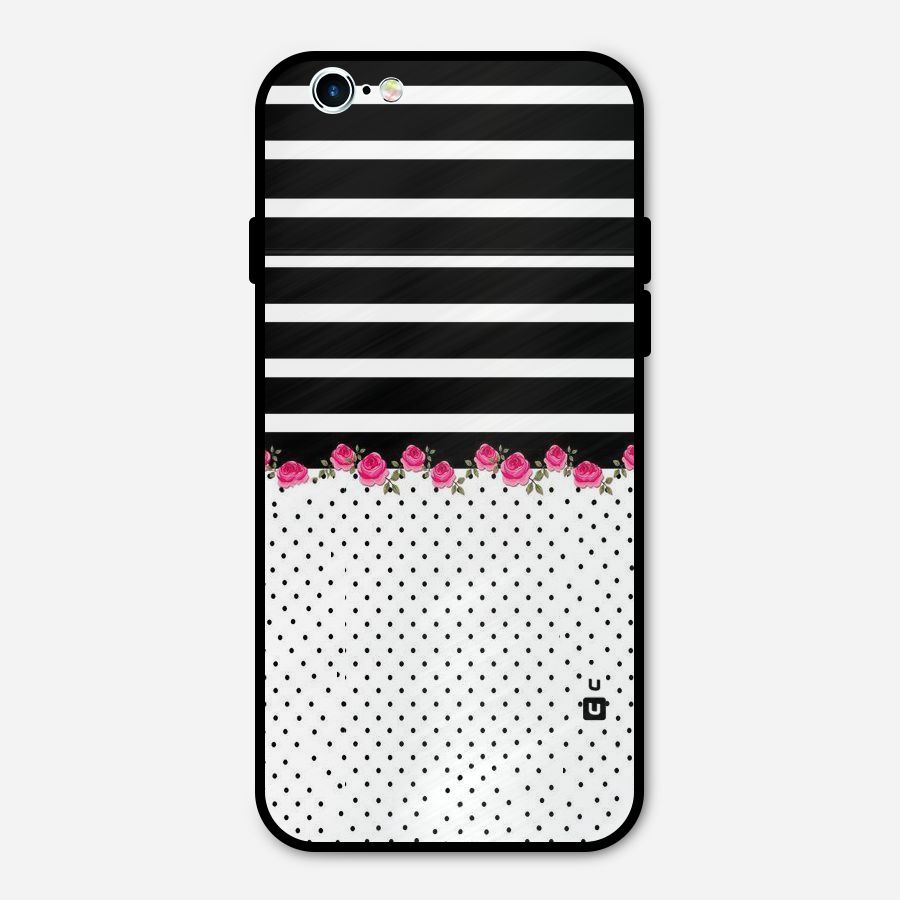 Classic Polka Stripes Metal Back Case for iPhone 6 6s