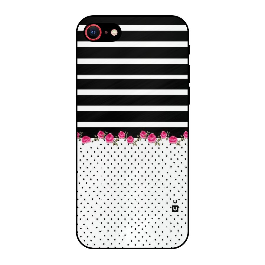 Classic Polka Stripes Metal Back Case for iPhone 7