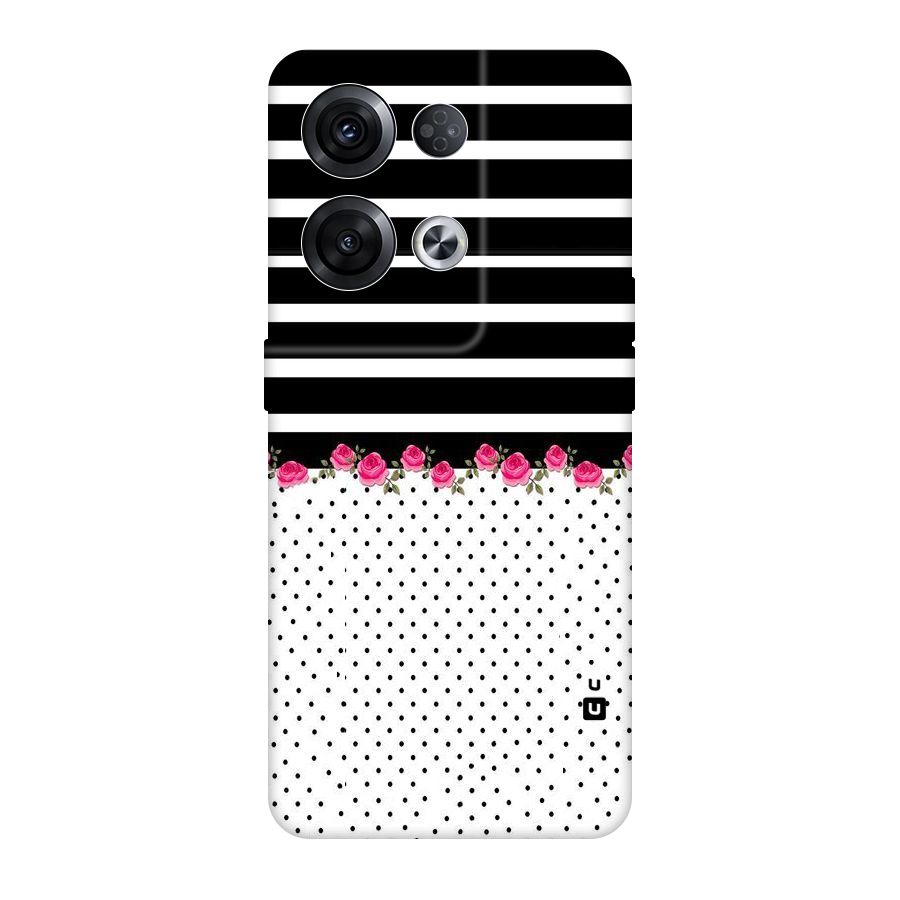 Classic Polka Stripes Original Polycarbonate Back Case for Oppo Reno8 Pro 5G